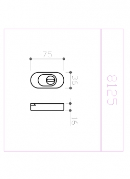 Edelstahl-Schieberosette mit federndgelagerten Kernziehschutz